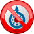 Commons logo with a not-allowed symbol